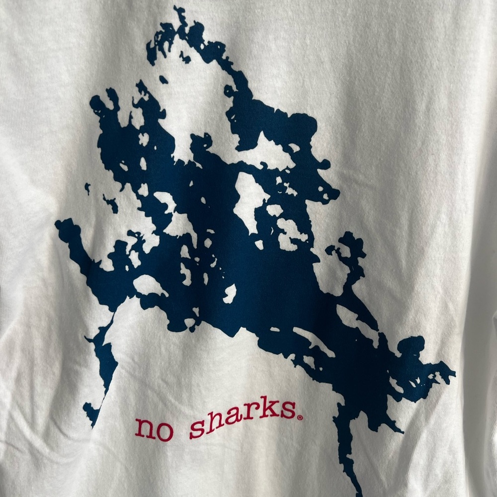Lake Winnipesaukee  NWT mens LS white “Shark” unsalted cotton shirt - Picture 4 of 8